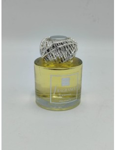 Gomitolo diffusore cilindrico in vetro e argento 100 ml, fragranza Eleganza | Argenesi -ARGENESI
