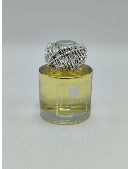 Gomitolo diffusore cilindrico in vetro e argento 100 ml, fragranza Eleganza | Argenesi -ARGENESI