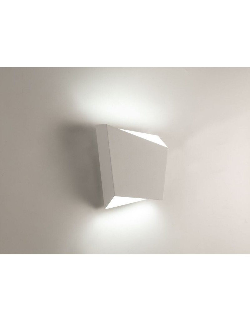 Applique Asimetric monoluce in metallo bianco, GX53, 20x21,5 cm | Mantra -MANTRA