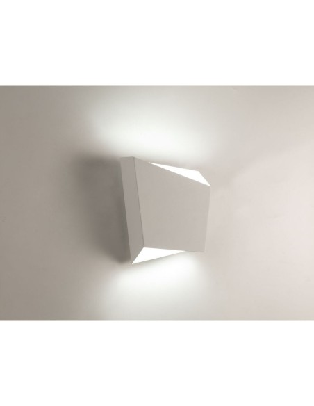 Applique Asimetric monoluce in metallo bianco, GX53, 20x21,5 cm | Mantra -MANTRA