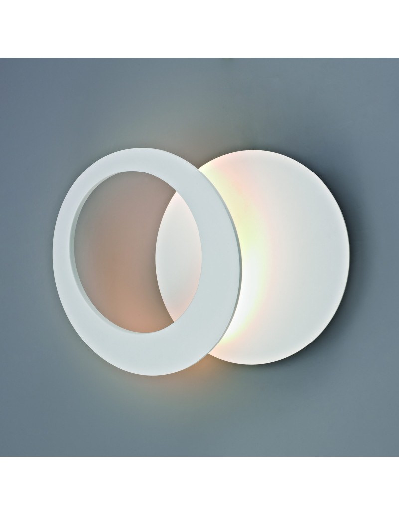 Applique LED Toronto a cerchi orientabili in metallo bianco Ø 22 cm, 10 W 3000 K | Mantra -MANTRA