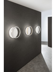 Plafoniera LED ad anello 47,5 cm bianco opaco e grigio titanio, 43 W 3000 K | Perenz -PERENZ 2