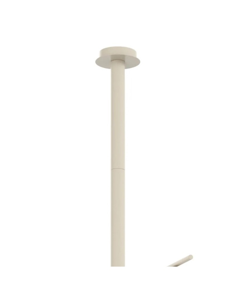 Sospensione Boomerang a 6 luci in metallo sabbia e sfere in vetro bianco, 97 cm | Top Light -TOP LIGHT