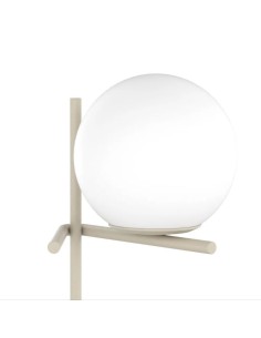 Lumetto Boomerang in metallo sabbia con sfera in vetro bianco, H 39 cm, E27 | Top Light -TOP LIGHT 2
