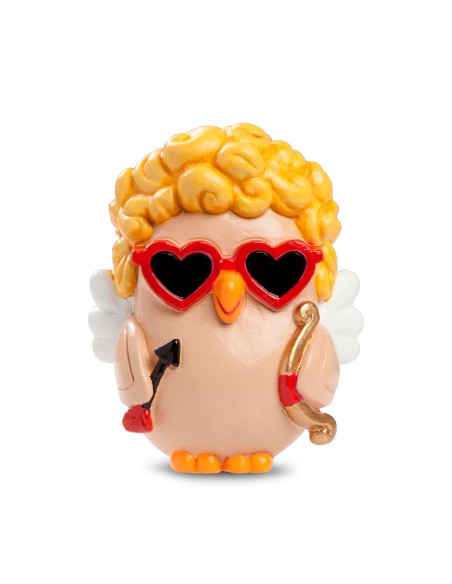 Statuina Gufo Cupido in ceramica 8 cm, collezione Goofi | Egan -EGAN
