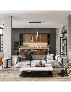 Lampada a sospensione LED Cala cilindri in alluminio bianco, nero, oro e corten | Mantra -MANTRA 2