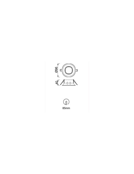 Faretto da incasso Confort orientabile in alluminio bianco, GU10, IP20 | Mantra -MANTRA