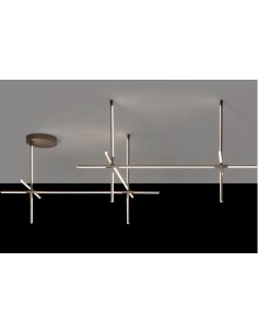 Lampada a sospensione LED lineare Lucilla System tortora, 94 W 3000 K | Cattaneo -CATTANEO