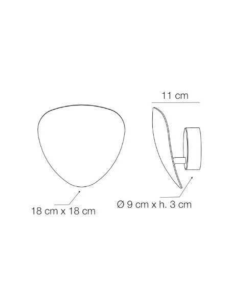 Applique LED a plettro basculante in finitura oro, 12 W 1700 lm 4000K | Elesi Luce -ELESI LUCE