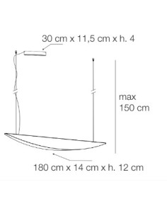 Sospensione LED lineare Alba 180 cm in alluminio, luce diretta e indiretta | Elesi Luce -ELESI LUCE 2