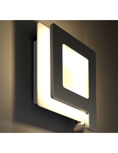 Applique LED LikeQ orientabile a luce indiretta, alluminio titanio e vetro | Elesi Luce -ELESI LUCE 2