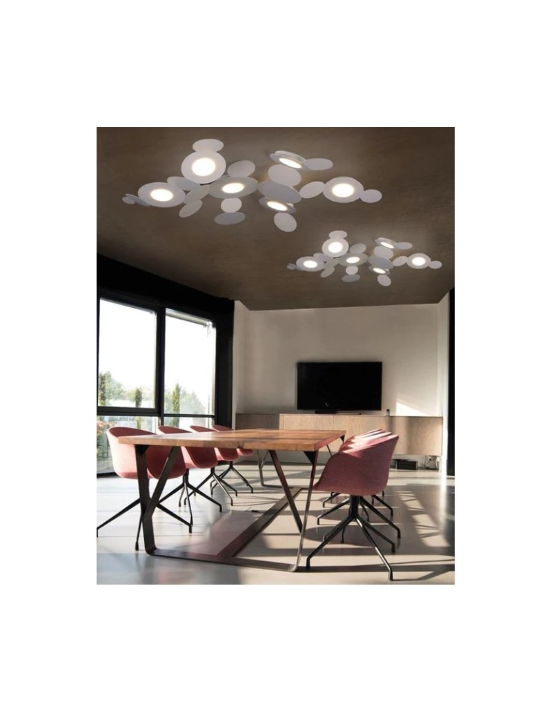 Plafoniera applique Mickey 6 dischi in metallo nero 73x100 cm, GX53 | Cattaneo -CATTANEO
