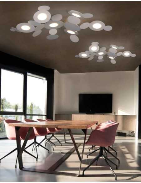 Plafoniera applique Mickey 6 dischi in metallo nero 73x100 cm, GX53 | Cattaneo -CATTANEO