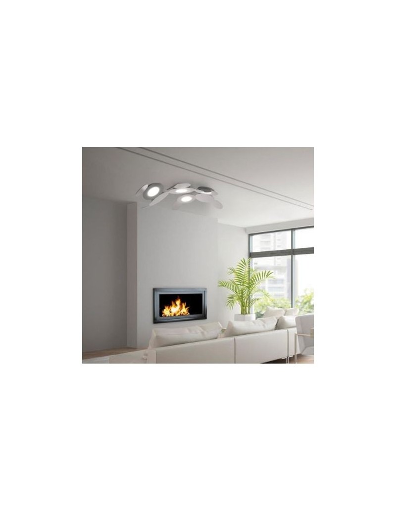 Plafoniera applique Mickey 4 dischi in metallo bianco 75x53 cm, GX53 | Cattaneo -CATTANEO