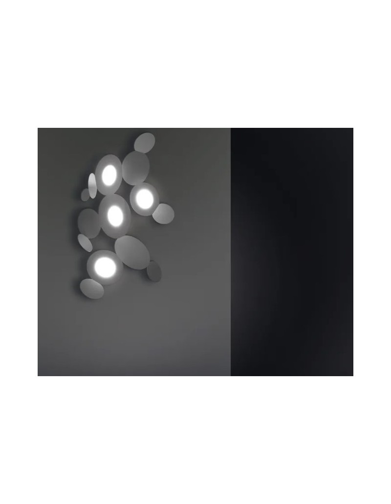 Plafoniera applique Mickey 4 dischi in metallo bianco 75x53 cm, GX53 | Cattaneo -CATTANEO