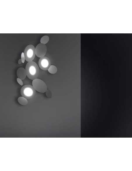 Plafoniera applique Mickey 4 dischi in metallo bianco 75x53 cm, GX53 | Cattaneo -CATTANEO