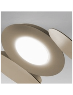 Plafoniera applique Mickey 1 disco Ø 17 cm in metallo tortora sabbia, GX53 | Cattaneo -CATTANEO 2
