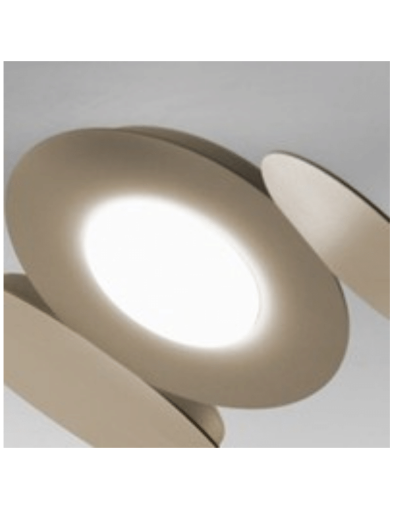 Plafoniera applique Mickey 1 disco Ø 17 cm in metallo tortora sabbia, GX53 | Cattaneo -CATTANEO