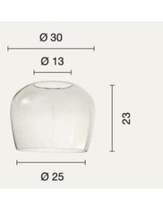 Lampada a sospensione LED Pinta Ø 23,5 in metallo oro con vetro ottanio, 12 W | Ondaluce -ONDALUCE 2