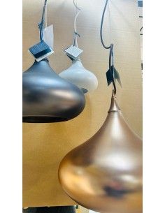 Composizione 3 sospensioni in vetro di Murano rame, antracite e bianco | Cangini & Tucci -CANGINI & TUCCI