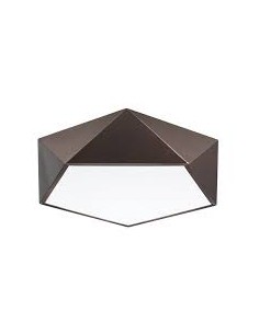 Plafoniera a prisma pentagonale in metallo bronzo satinato, 40 cm, 4 x E27 | Nova Luce -NOVA LUCE