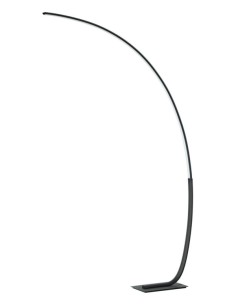 Piantana ad arco LED Keep in alluminio verniciato nero, 30 W dimmerabile, H 160 cm | Ondaluce -ONDALUCE