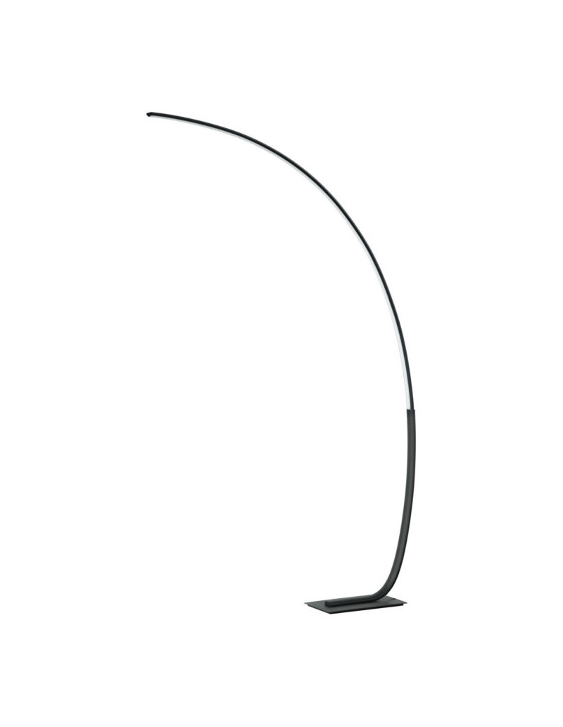 Piantana ad arco LED Keep in alluminio verniciato nero, 30 W dimmerabile, H 160 cm | Ondaluce -ONDALUCE