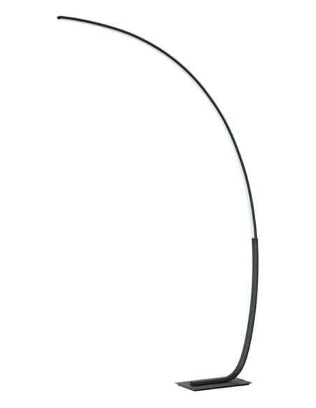 Piantana ad arco LED Keep in alluminio verniciato nero, 30 W dimmerabile, H 160 cm | Ondaluce -ONDALUCE