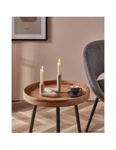 Valakish portacandela in ceramica avorio per 2 candele coniche | Eglo -EGLO