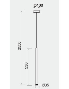 Sospensione Cala LED 6 W singola in finitura oro, luce calda 3000K | Mantra -MANTRA 2