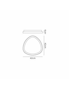 Plafoniera LED Niseko triangolare arrotondata 42 cm effetto legno, 35 W 3000 K | Mantra -MANTRA 2