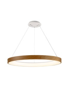Sospensione LED ad anello Niseko Ø 65 in finitura legno, 50 W CCT 2700-5000K | Mantra -MANTRA
