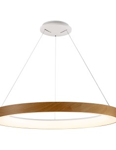 Sospensione LED ad anello Niseko Ø 65 in finitura legno, 50 W CCT 2700-5000K | Mantra -MANTRA 2