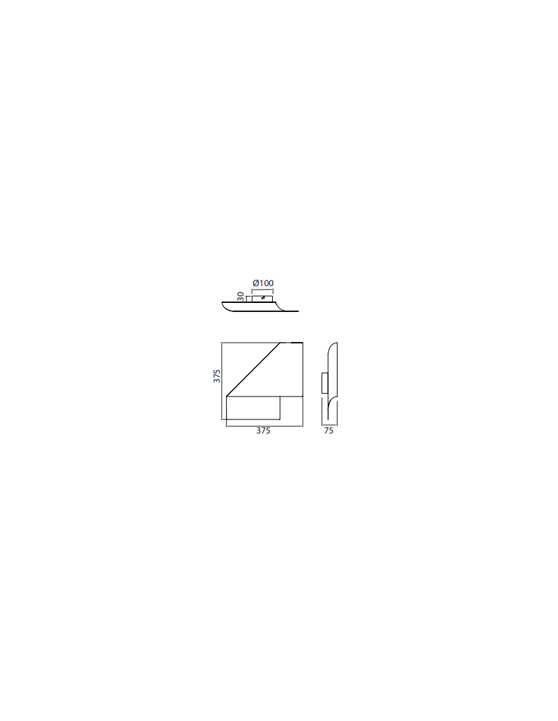Applique Luppi minimal a luce indiretta in metallo bianco 37,5x37,5 cm, GX53 | Mantra -MANTRA
