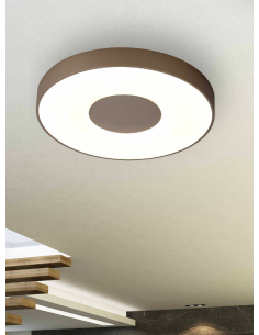 Plafoniera LED Coin Ø 65 cm marrone sabbia con telecomando, 100 W dimmerabile | Mantra -MANTRA 2