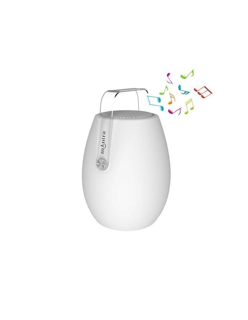 Lampada portatile a ovetto con maniglia, cassa musicale e telecomando, IP44 | Mantra -MANTRA