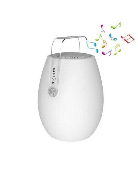 Lampada portatile a ovetto con maniglia, cassa musicale e telecomando, IP44 | Mantra -MANTRA