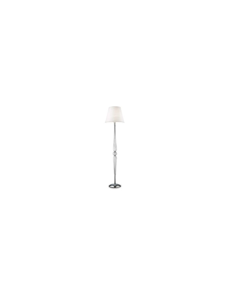 Piantana Dorothy in metallo cromato con vetri soffiati a mano e paralume, E27 | Ideal Lux -IDEAL LUX