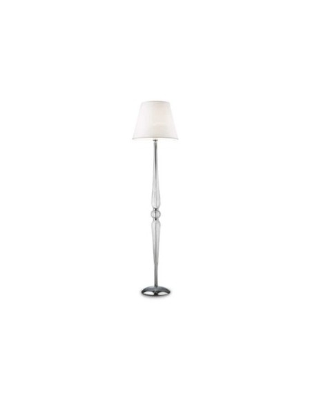 Piantana Dorothy in metallo cromato con vetri soffiati a mano e paralume, E27 | Ideal Lux -IDEAL LUX