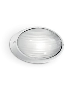 Plafoniera da esterno Mike ovale bianca in alluminio, 21 cm, E27, IP54 | Ideal Lux -IDEAL LUX