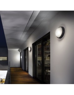 Plafoniera da esterno Mike ovale antracite in alluminio, 21 cm, E27, IP54 | Ideal Lux -IDEAL LUX 2