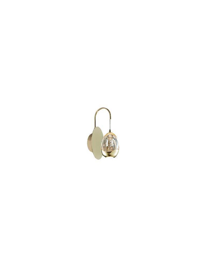 Applique LED Gold Egg in metallo oro e cristallo, H 21 cm, 4,8 W 3000 K | Illuminati -ILLUMINATI