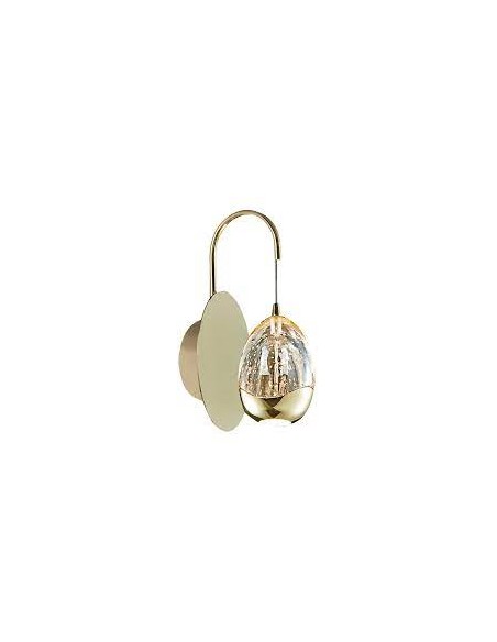 Applique LED Gold Egg in metallo oro e cristallo, H 21 cm, 4,8 W 3000 K | Illuminati -ILLUMINATI