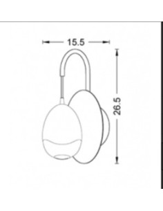 Applique LED Gold Egg in metallo oro e cristallo, H 21 cm, 4,8 W 3000 K | Illuminati -ILLUMINATI 2