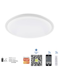 Plafoniera LED Edge Ø 46,5 cm smart con app e telecomando, 56 W CCT dimmerabile | Mantra -MANTRA 2