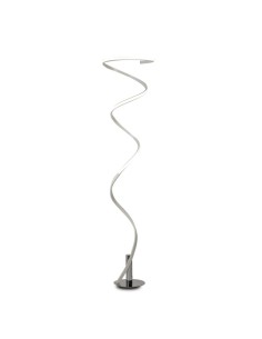 Piantana LED Helix a spirale bianco opaco con base cromo, 42 W dimmerabile, H 185 cm | Mantra -MANTRA