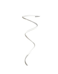 Piantana LED Helix a spirale bianco opaco con base cromo, 42 W dimmerabile, H 185 cm | Mantra -MANTRA 2