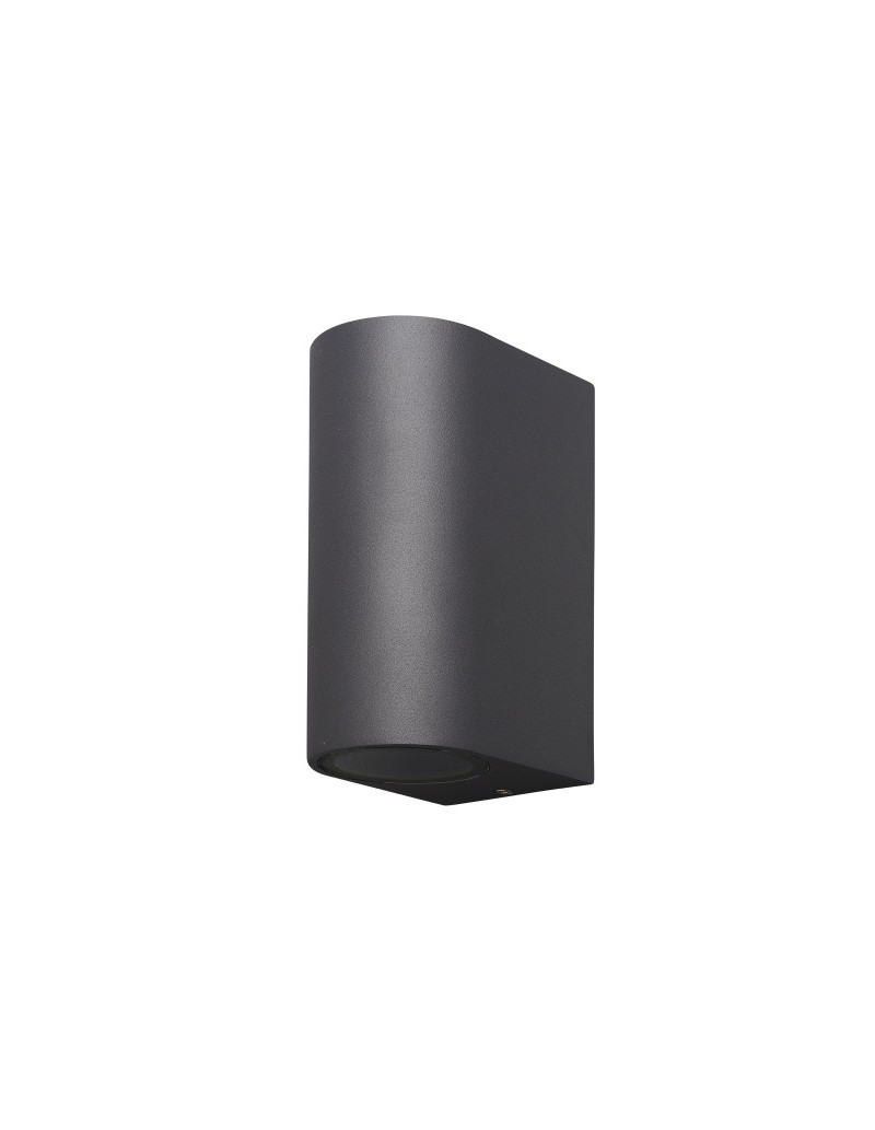 Applique da esterno Kandanchu biemissione in alluminio grigio scuro, 2 GU10, IP54 | Mantra -MANTRA