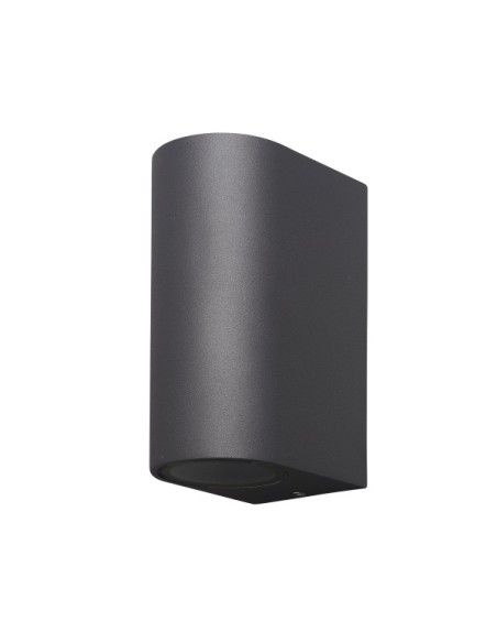 Applique da esterno Kandanchu biemissione in alluminio grigio scuro, 2 GU10, IP54 | Mantra -MANTRA