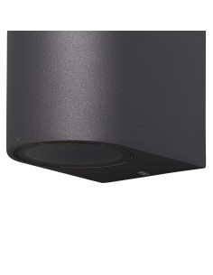 Applique da esterno Kandanchu biemissione in alluminio grigio scuro, 2 GU10, IP54 | Mantra -MANTRA 2